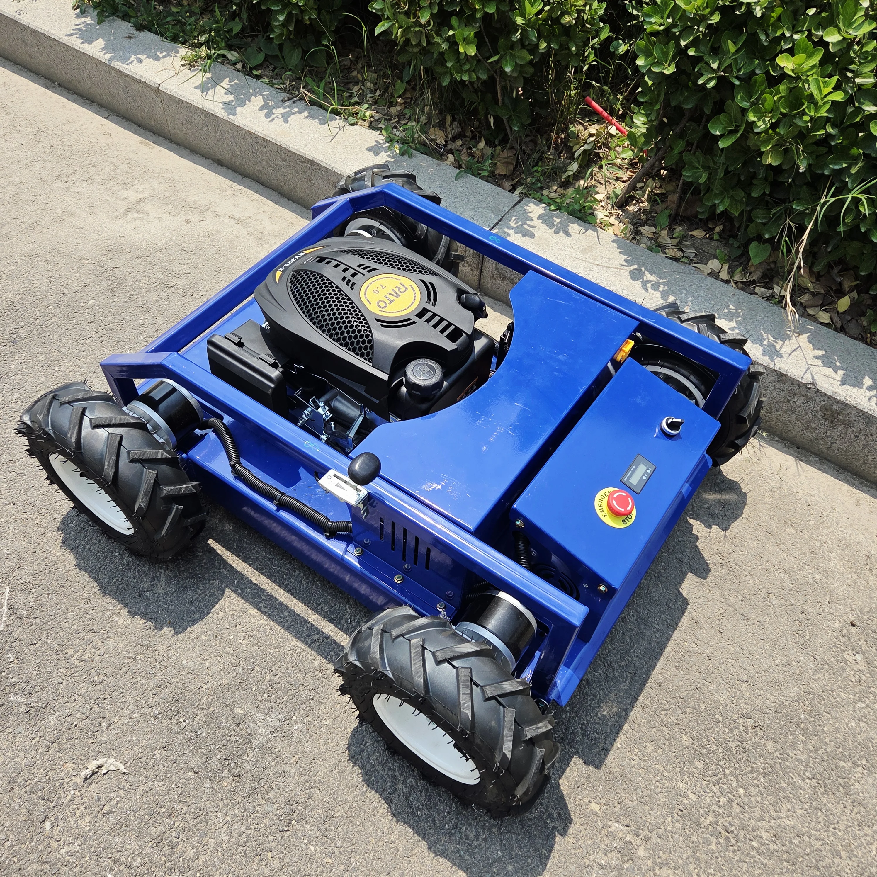 Fully automatic remote control lawn mower, climbing household, motor safety, durable, weeding garden