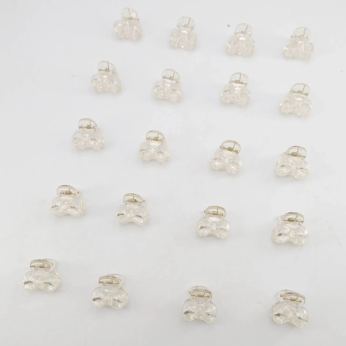 10/20/50/100 PCS Haarklammern für Frauen 2 cm kleiner Bogen Schwarz Braun Transparenter Kunststoff Mini Haarnadel Haarspangen Haarzubehör – Detail 10