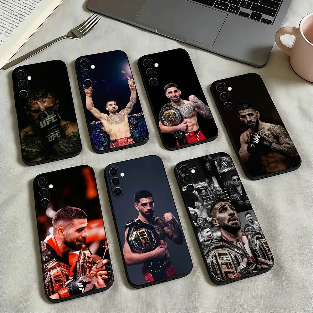 I-Ilia Champion Topuria-t Phone Case Black Silicone Soft For Samsung Galaxy A73,A72,A71,A70,A53,A52,A51