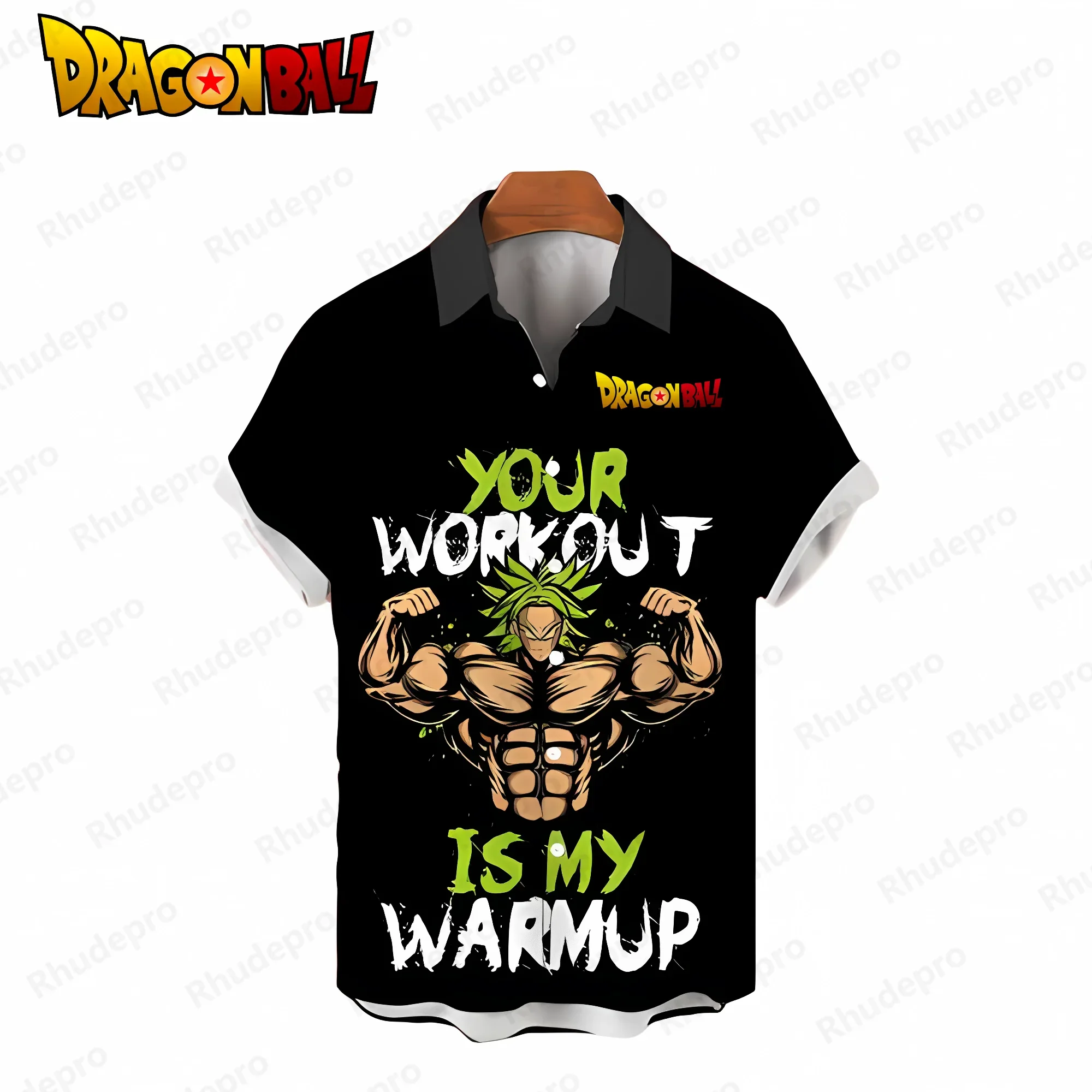 Vegeta Men's Shirts Dragon Ball Z Harajuku Man Clothes Anime Y2k 2024 Japanese Fashion Summer Hawaiian Shirt Top Oversized Goku