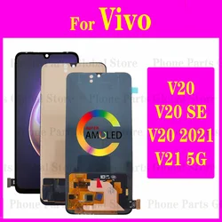 AMOLED For Vivo V21 5G V2050 LCD V20 SE Display V20 2021 Screen Touch Digitizer Assembly V2022 V2023 V2025 V2024 Replacement