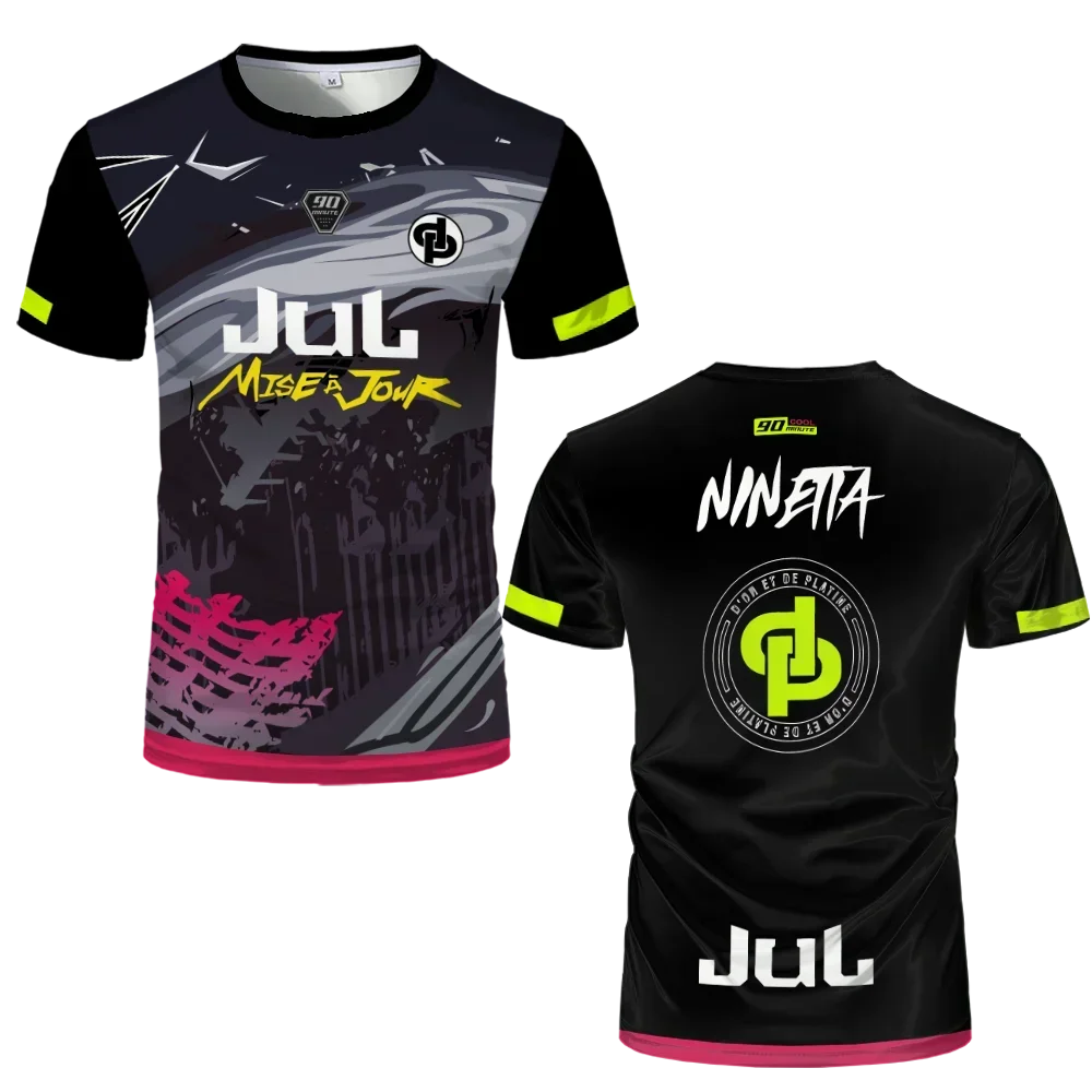 Maillot de football pour homme 90 Minutes Series MM9 JUL 2026 – Maillot de sport d'été à séchage rapide, respirant et surdimensionné pour l'entraînement et le fitness