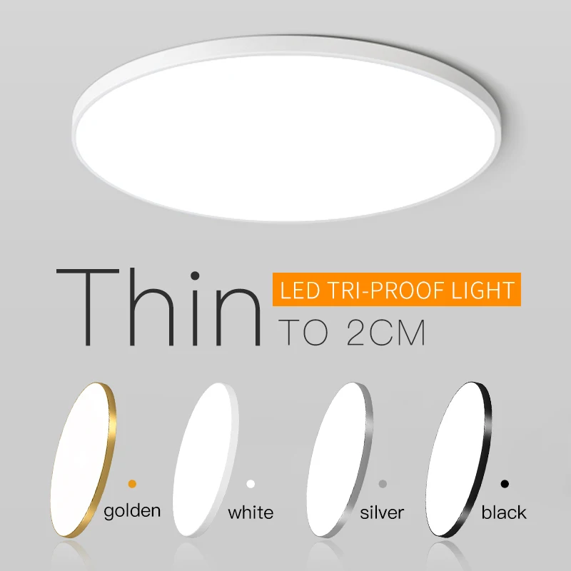 Panel de luz Led de 45W y 72W, lámpara de techo redonda de CA 220V para iluminación interior del hogar, luces de techo LED Nórdicas