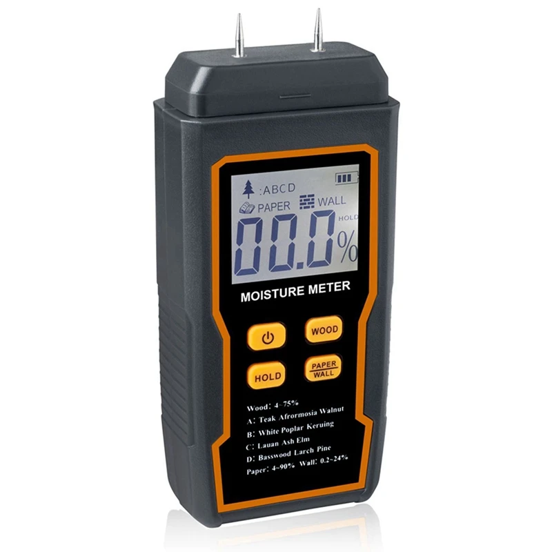 Digital Moisture Tester Handheld Needle Moisture Detector For Firewood Wallpaper Drywall