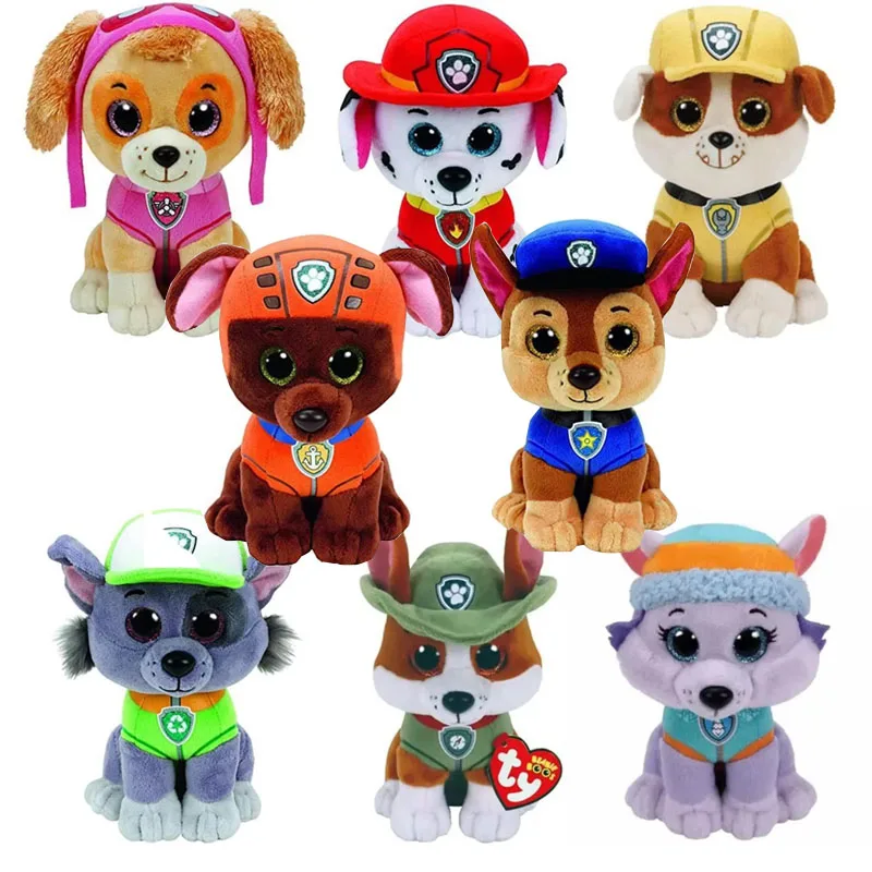 23cm Paw Patrol Plush Toys Chase Marshall Rock Dog Plush Dolls Anime Figures Cartoon Model Movie Peripherals Kids Birthday Gifts