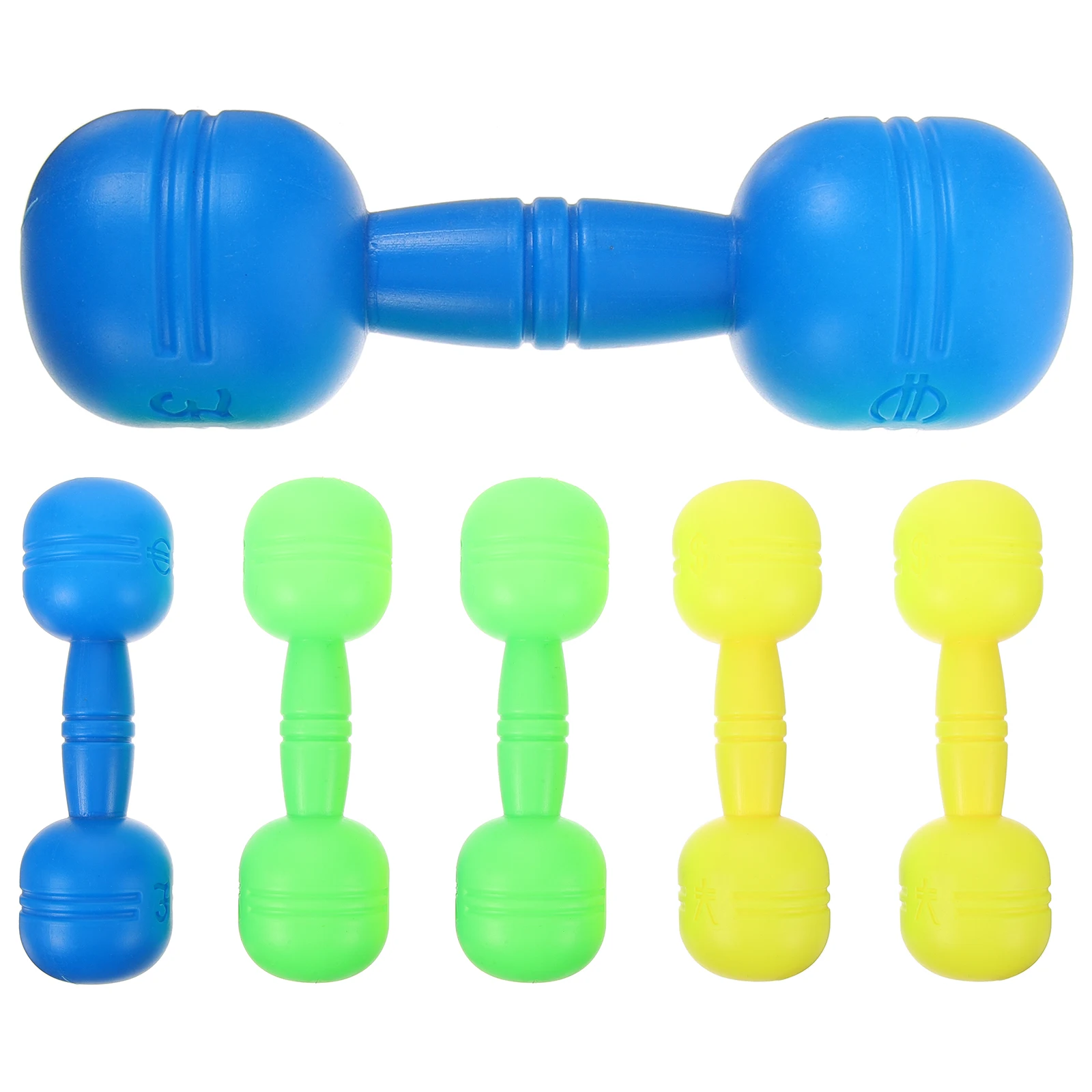 3 Pairs Children Dumbell Plastic Fitness Equipment Kids Training Performance Outdoor Dancing Tool Workout Exercise Colorful Toy