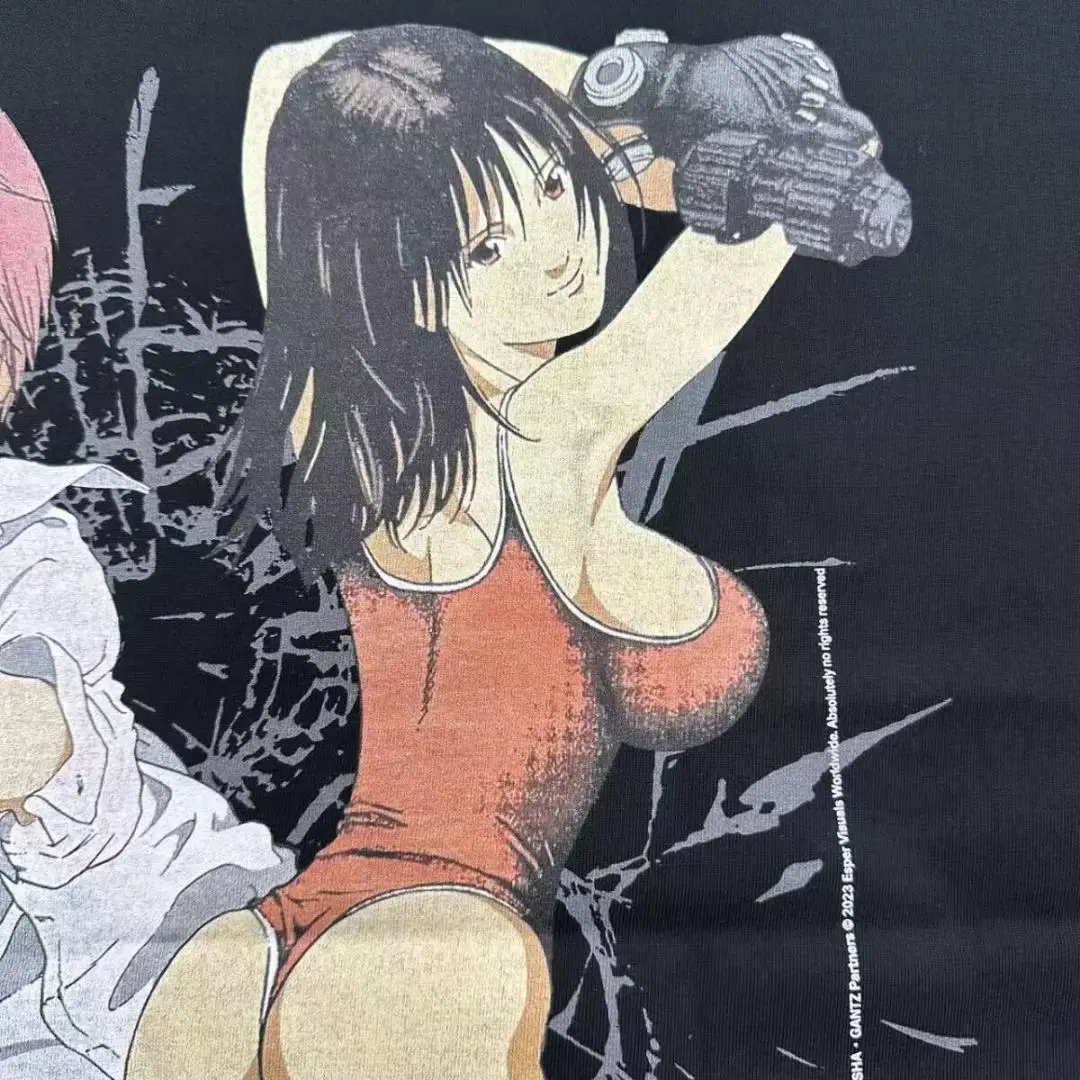 Gantz Kei Kishimoto Anime Manga Grafik-T-Shirt aus Baumwolle für Herren und Damen, Streetwear-T-Shirt – Detail 3