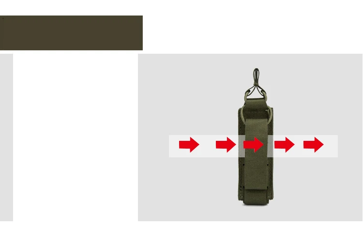 Nylon 9mm Magazintasche 1000D Lasergeschnitten Leichtgewicht Einzelne Molle Taktische EDC-Taschen Rucksack Weste Jagdzubehör – Detail 10