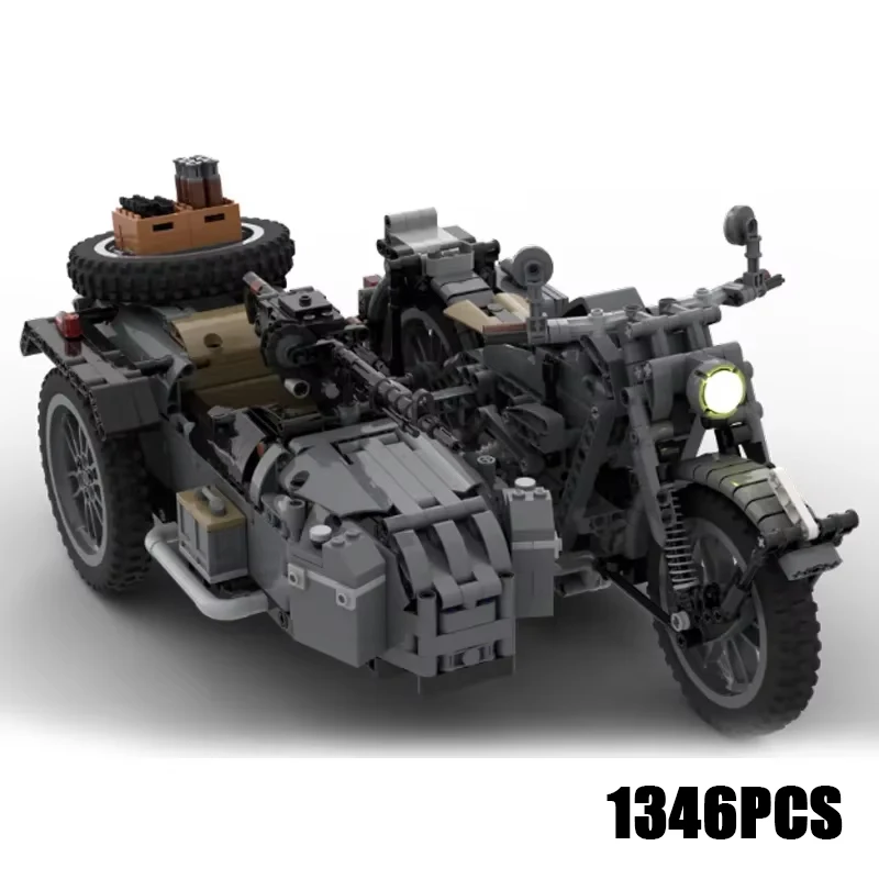 Technische Moc Bakstenen Automodel World War II Motorfietsen Modulaire Bouwstenen Cadeau Speelgoed Voor Kinderen Diy Sets Assembleren Model