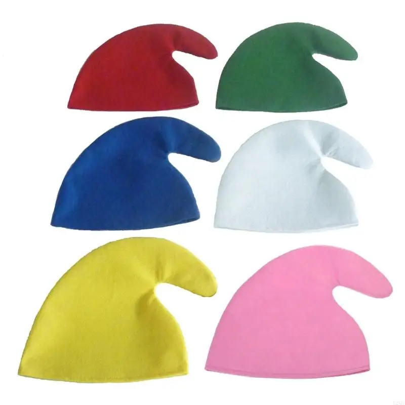 

B2QE Xmas Hats Elves Hats Multi-color Christmas Decor Show Prop Party