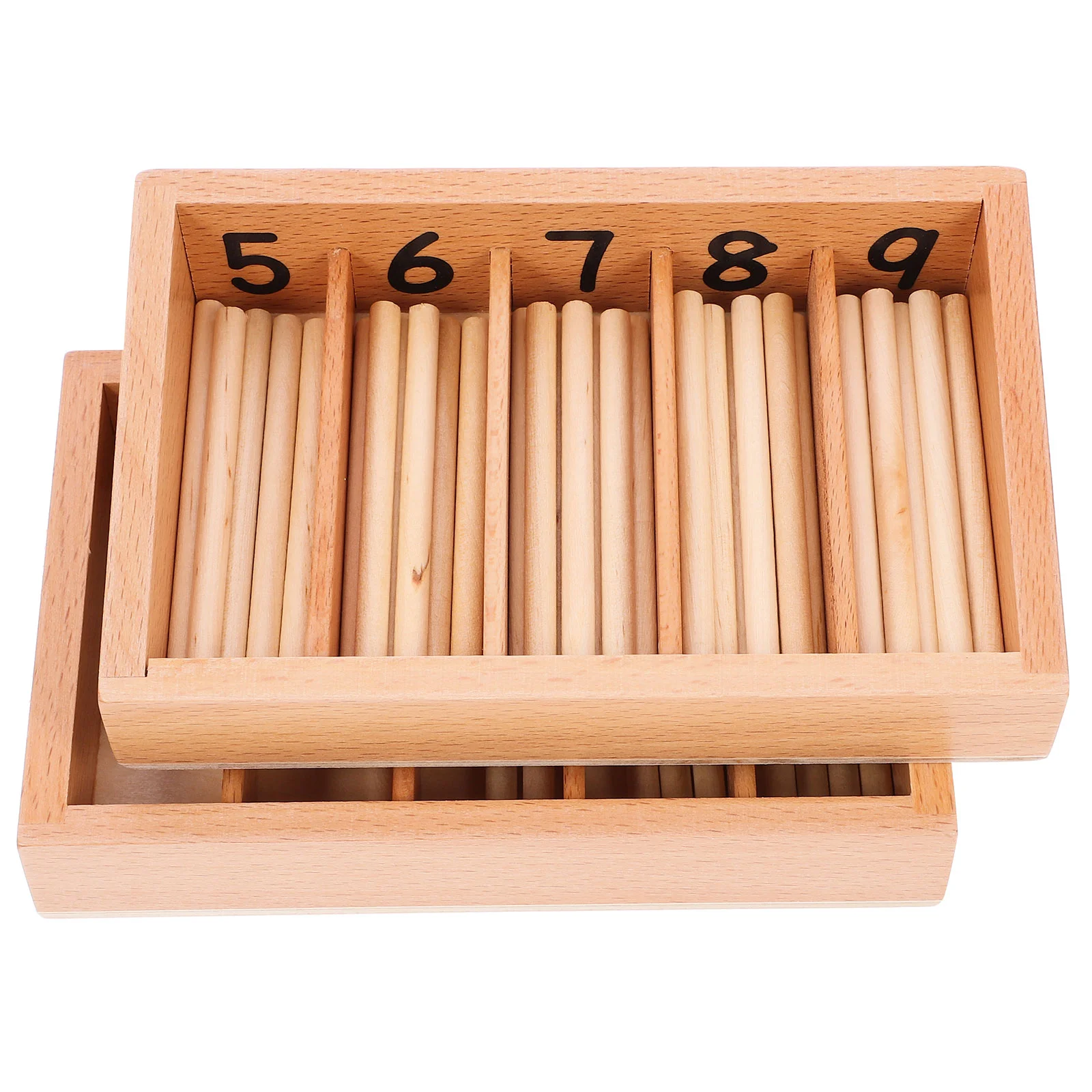 Family Pack Spindle Box Educational Playings Croquet Mallet Compartment Toy for Children Wooden