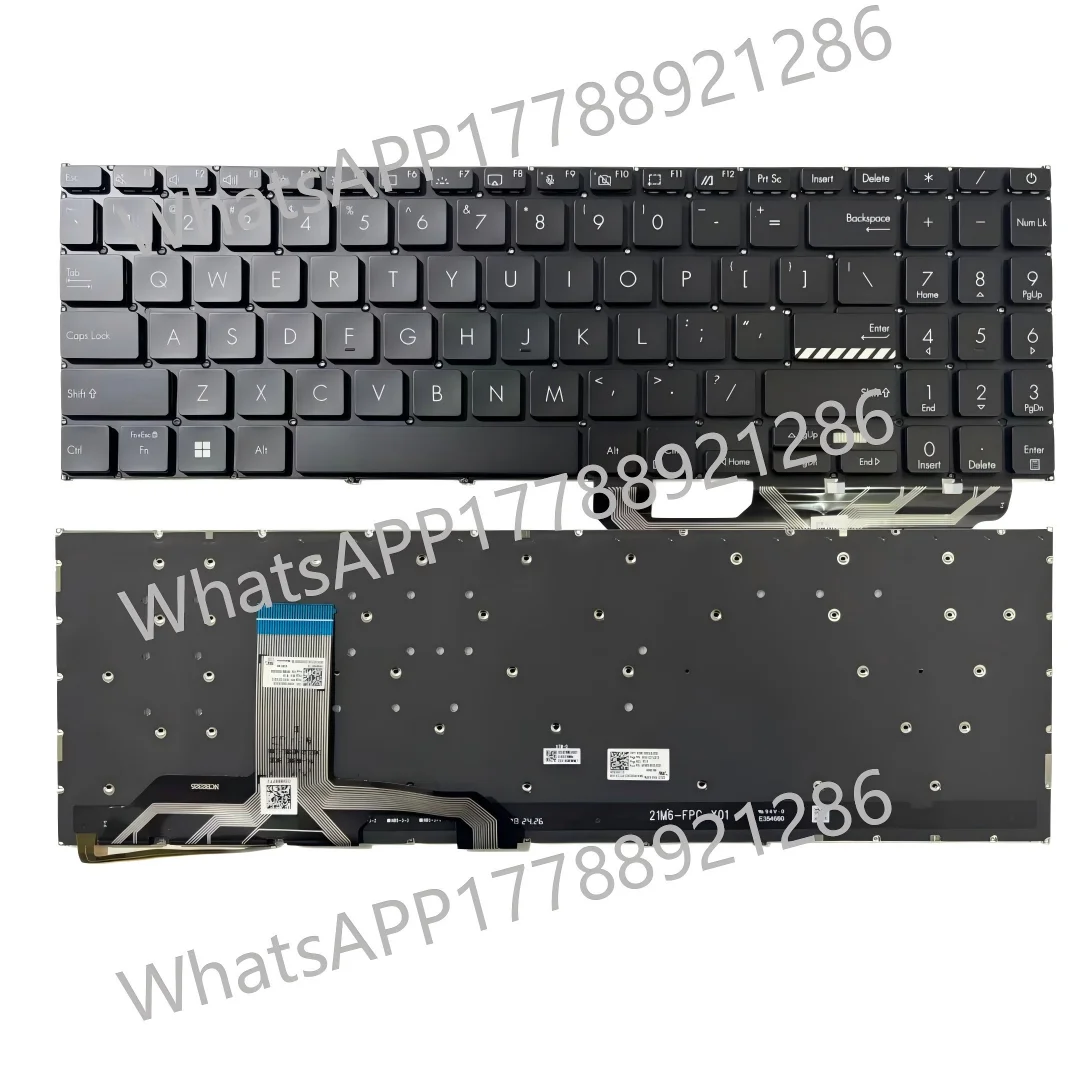 Replacement US/RU/ Russian Backlit Keyboard For ASUS Vivobook X1502 X1603 X1502VA 16X X1603ZA B1502 F1502 M1603