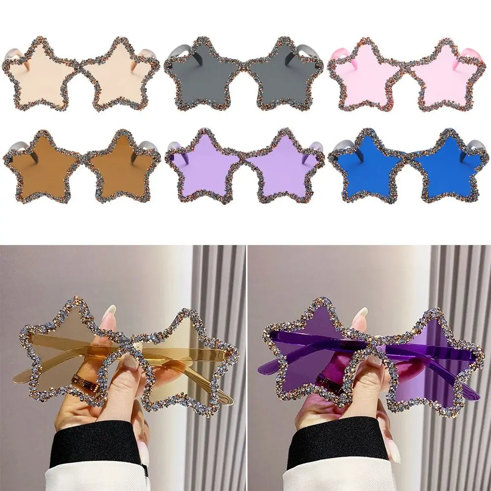 Fashion Pentagon Star Shaped Sunglasses UV400 Protection Colorful Shades Halloween Glasses Party Favors