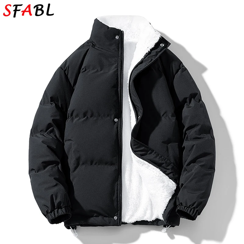 Winter Oversize Jacket Men Windbreak Parka Fleece Jacket Coats Men\'s Winter Luxury Padding Korean Puffer Jacket Streetwear Women