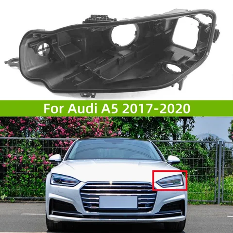 Audi A5 2017 2018 2019 2020 헤드 라이트베이스 교체 헤드 램프 하우스 헤드 라이트 블랙 백 리어 쉘