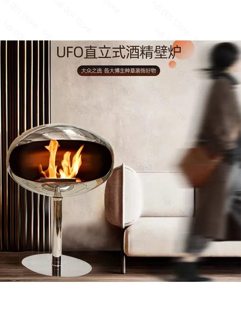 

Creative Wrought Iron Fireplaces Nordic Villa Home Decor Living Room Art Heating Heater Modern Designer Floor-standing Ornaments