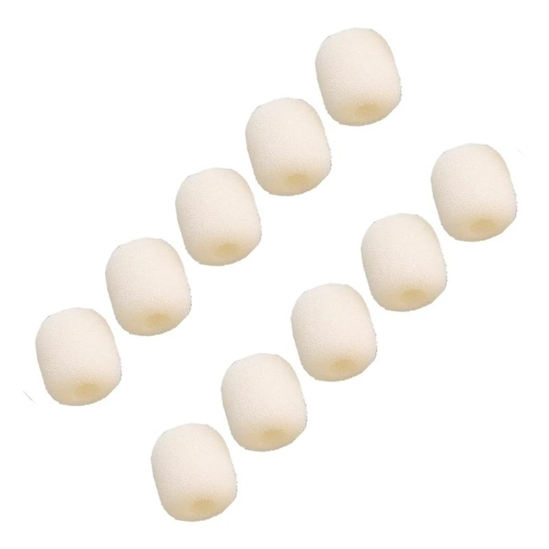 10Pcs Mini Size Lapel Headsets Mic Foam Covers Foam Microphone Windscreen Mic Foam Covers for K9 Headsets Microphone