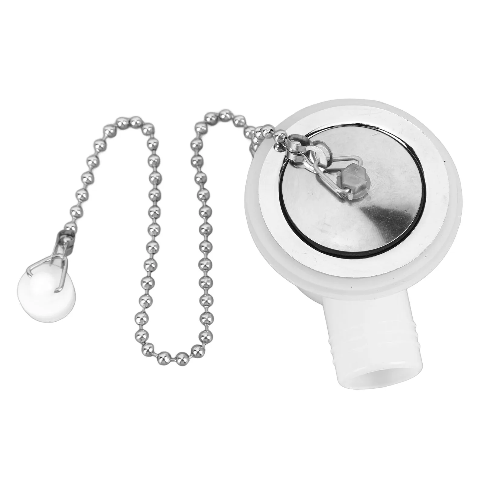 RV Sink Drain Connector Stainless Steel Drain Plug Connector Hose Adapter Leakproof Simple Installation Right Angle for Yacht