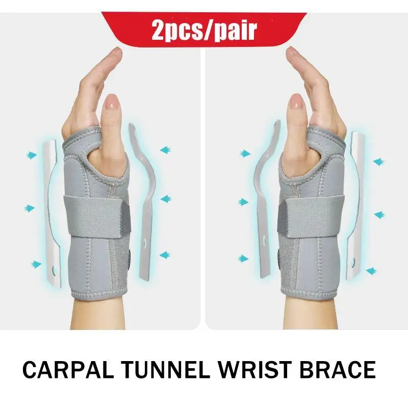 

Carpal Tunnel Wrist Brace with Splints Palm Wrist Orthopedic Support Cushion Compression Wrap Arthritis Tendinitis Pain Relief