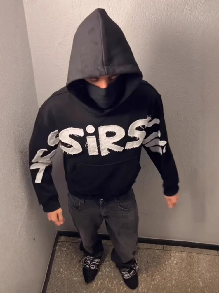 American Sle Loose Fit Hoodie Long Sve Crew Ne Sweatirt Casual ex Polyester Fabric Daily Wear Youth Faion