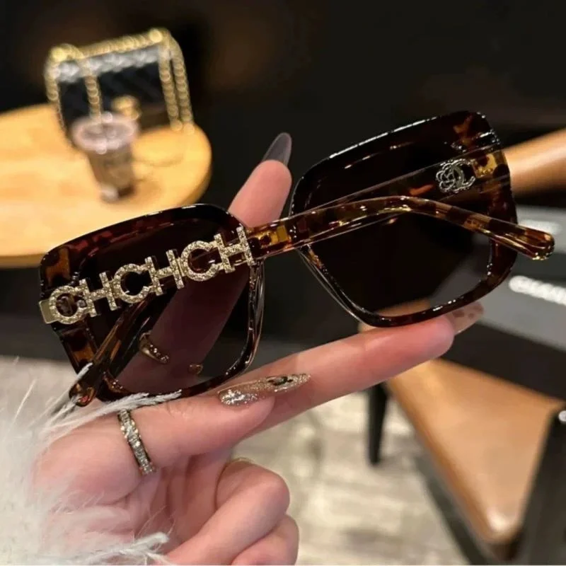 Chain Temples, Small Fragrant Style, Light Luxury Fashionable Polarized Sunglasses for Women 5133