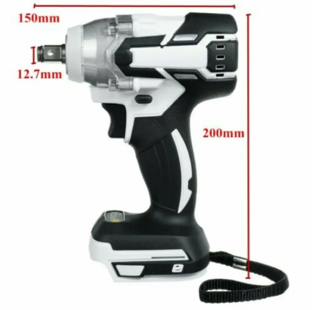 Magnitt 1/2\'\' Brushless Cordless Impact Wrench 18V 520NM Rattle Gun Replacement with One Battery Multifunctional Spanner