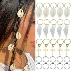 5Pcs/lot Dreadlocks Beads Metal Gold Silver Hair Rings Beads Adjustable Cuffs Rings Charms Clips African Braids Hair Extensions