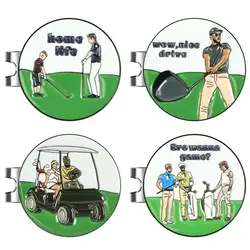 Golf Ball Marker Funny Golf Ball Marker Hat Clip Golf Training Iron Golf Ball Position Marker with Hat Clip Golf Supplies