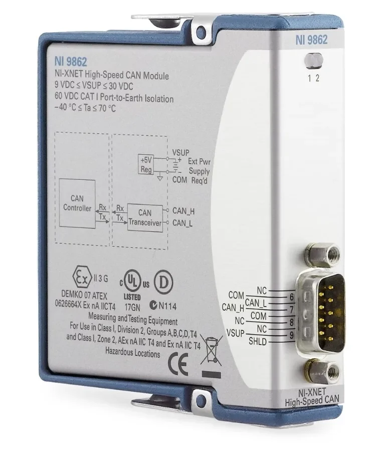 

New US NI 9862 Single Port High Speed NI-XNET CAN C-Series Module 781639-01