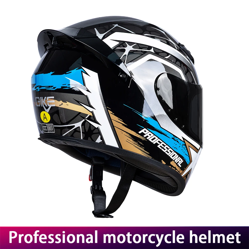 DOT Certified Motorcycle Full Face Helmet for Couples Men Women Racing Style Scooter Karting Headgear Protective Gear