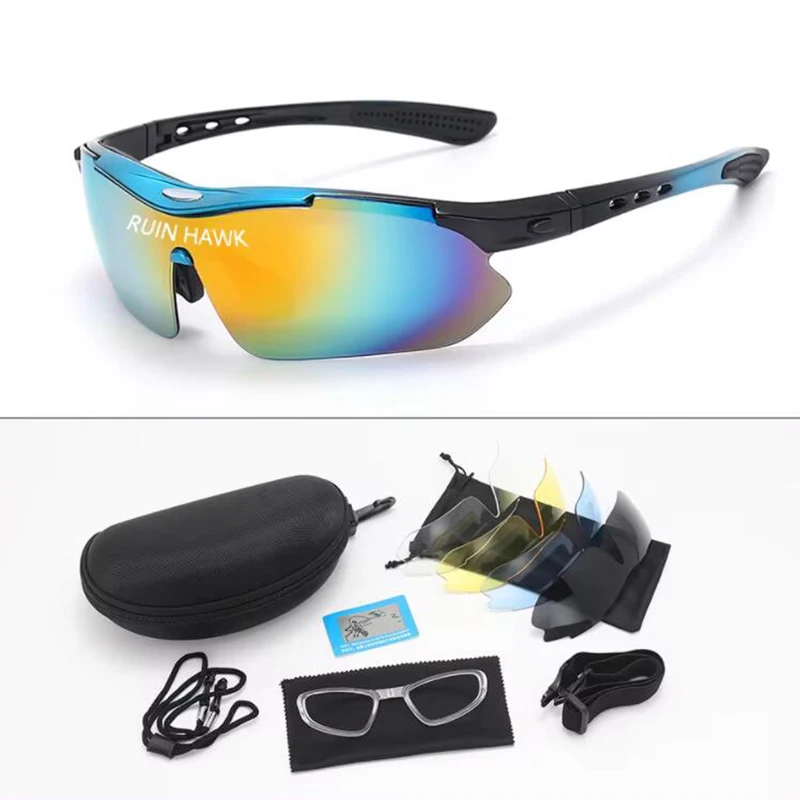 

Sports Goggles Mountaineering Shooting Sunglass Men Windproof Sand Control Motocross CS Glasses 3 Lenses Replaceable Motorcycle