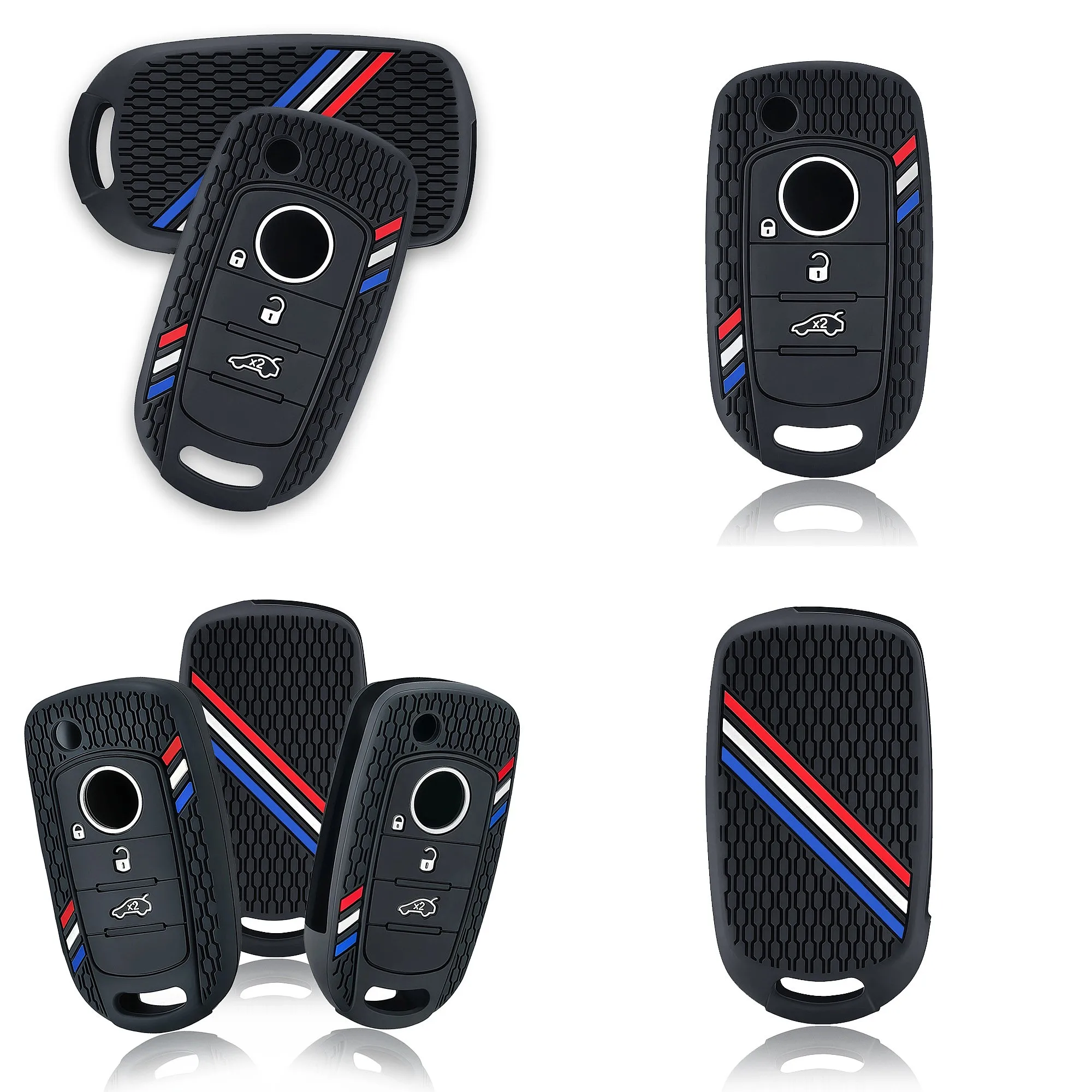 Car Silicone Flip Key Case Cover Protector Shell for FIAT Tipo Toro Nuovo Freedom 500X Doblo Argo Grazie Keyless Fob Accessories
