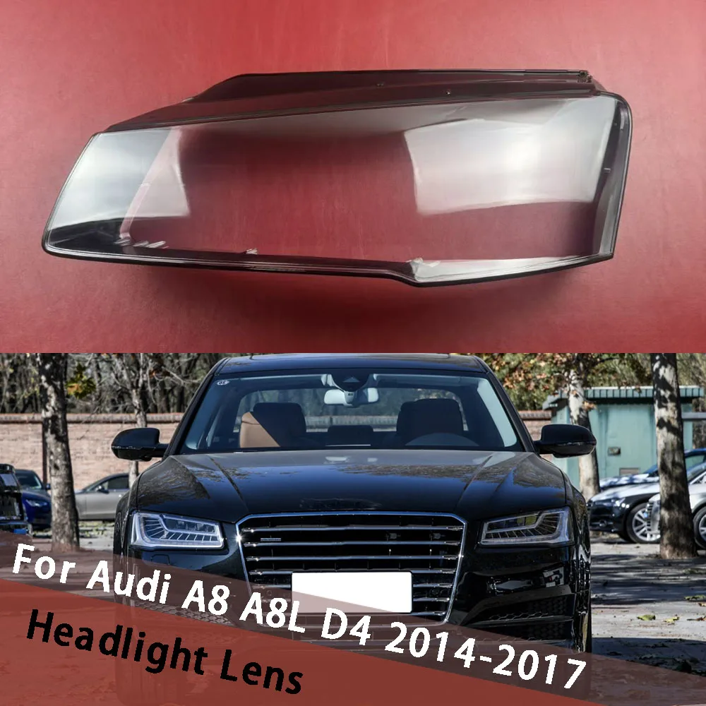 

For Audi A8 A8L D4 2014 2015 2016 2017 Transparent Lampshade Headlamp Cover Lamp Shade Headlight Shell Lens Plexiglass Car Parts