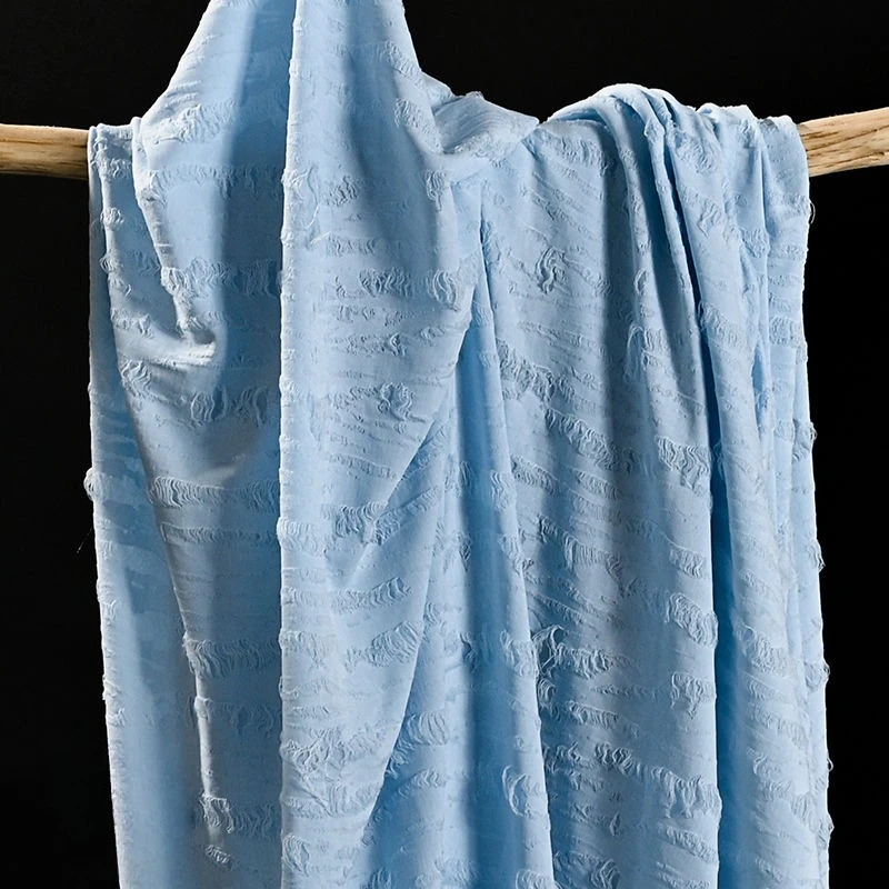 Knit Stretch Double Layer Jacquard Fabric Creative Textured Designer Graduation Project Tie Dye Upcycled Textile Material