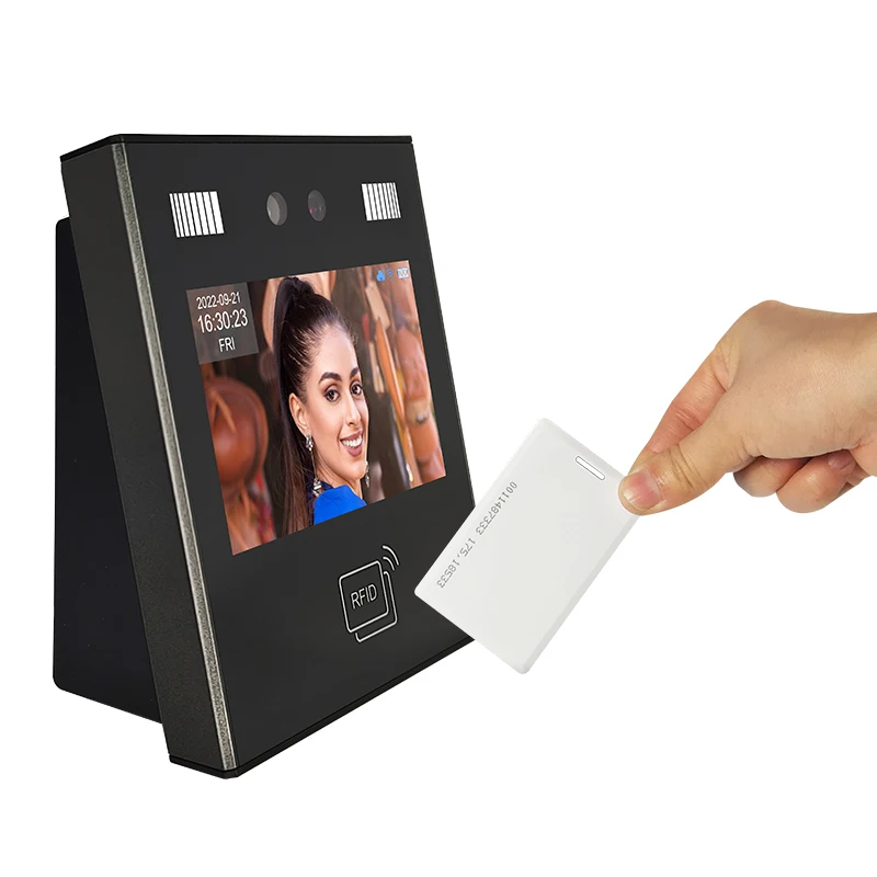 4.3 Inch Touch Screen Biometric Time Clock Attendance Machine API Online Cloud Software Facial Recognition Battery Operated