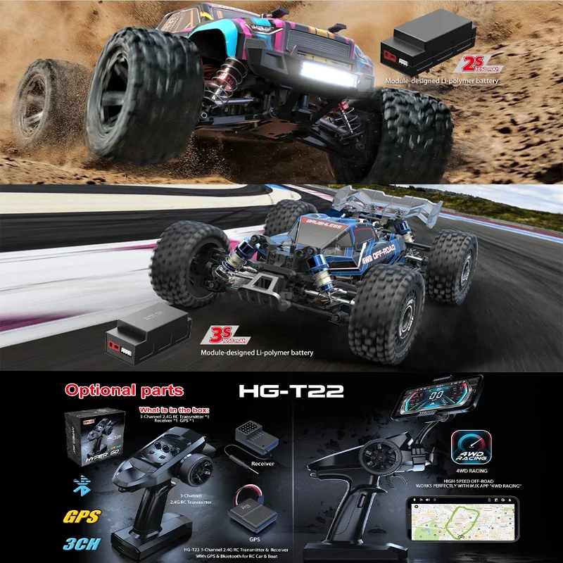 New Hyper Go MJX 16207 V2 RC Car 1/16 4WD Off-Road 70KM/H Brushless Drift Truck Electric High Speed Remote Control Toys