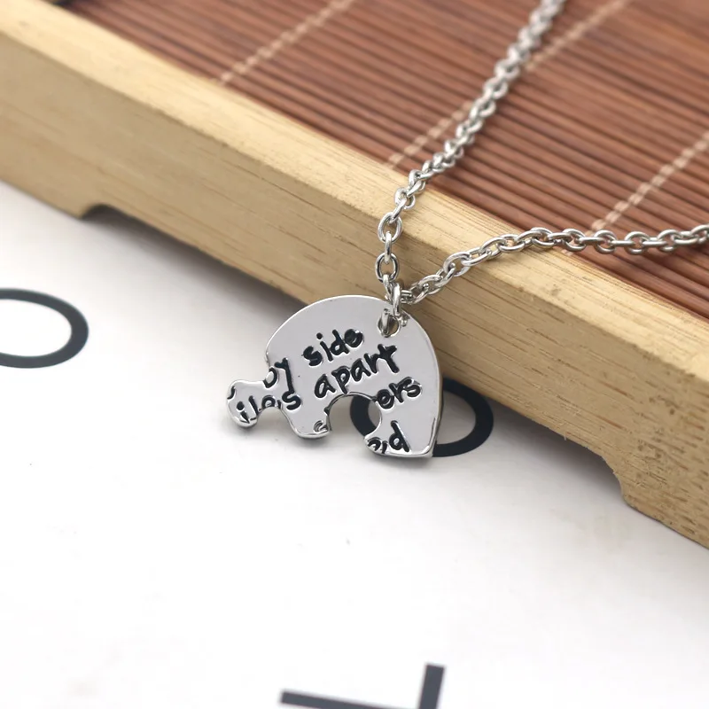 3 قطعة قلادة الأخوات على شكل قلب نحن الأخوات متصلة في hesrt خياطة قلادة قلادة مجوهرات اكسسوارات هدايا 2025