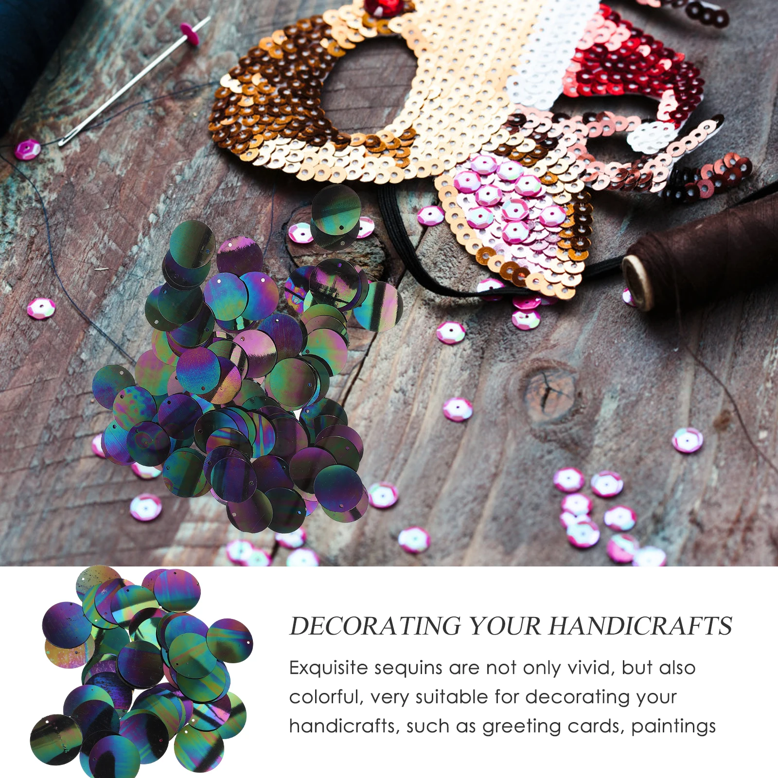 

10 Bags Sequin Accessories Large Sequins for Crafts Loose Flat Decorative Round Clothing Sewing