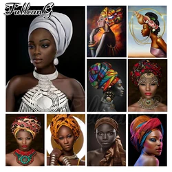 Sexy African Art Black and White Woman Full Diamond Painting Diy Diamond Embroidery Mosaic Cross Stitch Kits Home Decor AA3647