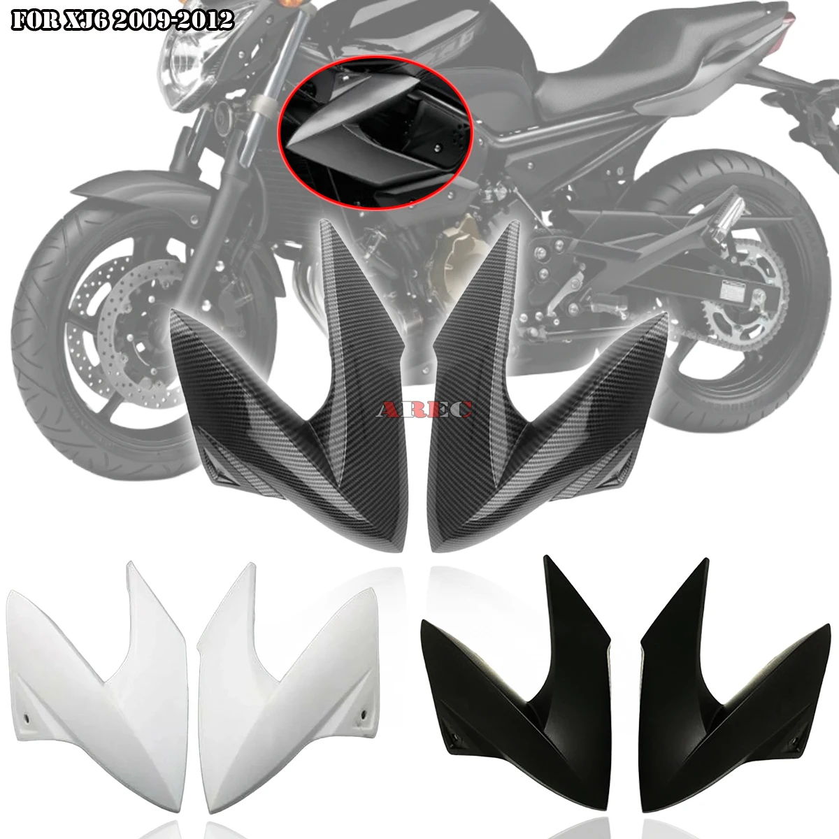 

Матовый черный/углеродное волокно, боковая рама, панели, крышка для YAMAHA XJ6 2009 2010 2011 2012, крышка панели мотоцикла XJ6
