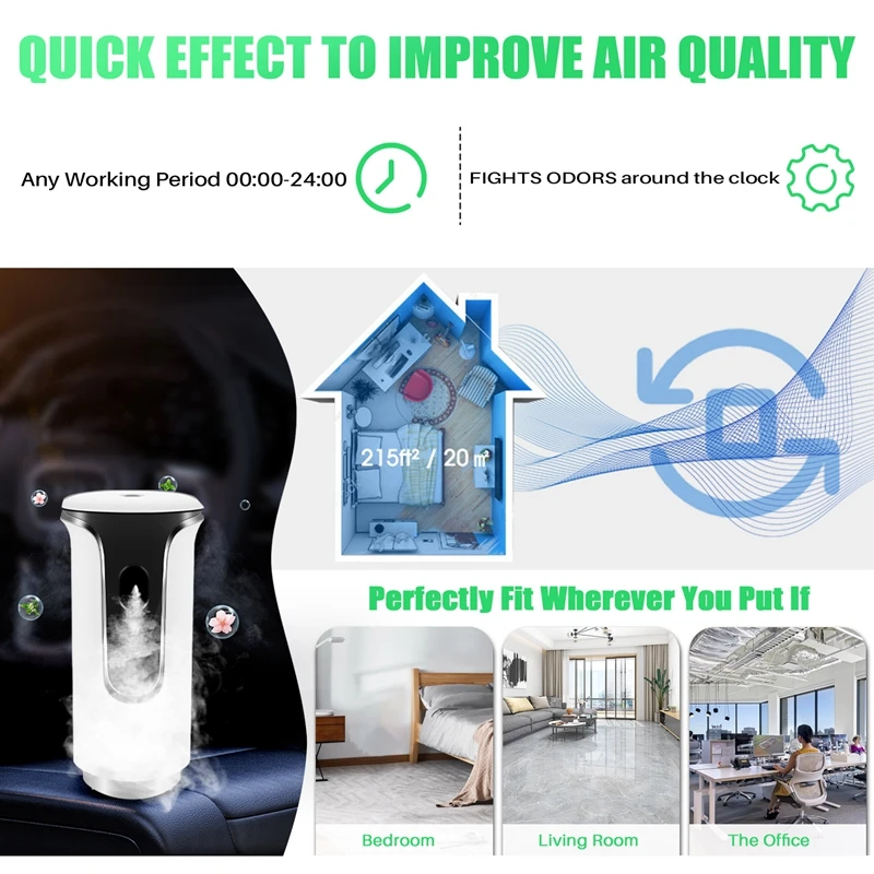 موزع معطر هواء أوتوماتيكي لآلة العطر، موزع رائحة مثبت على الحائط/موزع عطر قابل للبرمجة قائم بذاته