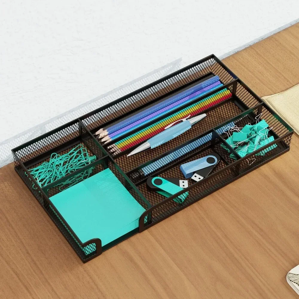 引き出しオーガナイザー、小さなメタルメッシュディバイダーテーブルオーガナイザー、ペンオーガナイザーデスク引き出しトレイボックスアクセサリーデスクトップ、バスルーム