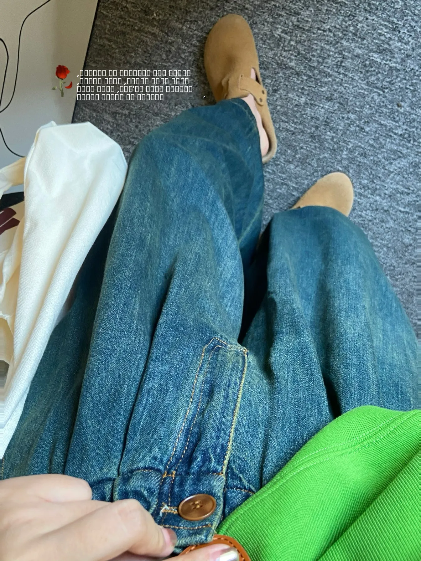 

Ретро-джинсы в японском стиле с одной пуговицей, рваные, женские, свободные, зауженные, широкие брюки-кароты, повседневные длинные брюки