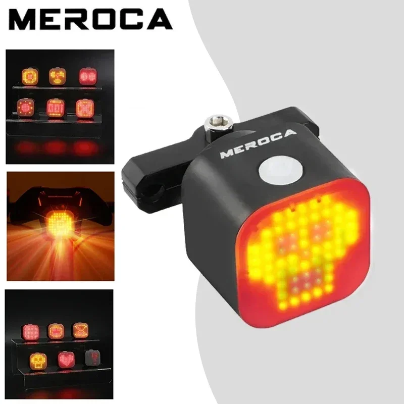 

MEROCA Multi-style Bicycle Taillight Convenient Rechargeable Bike Rear Light Smart 13 Models Cycling Rear Flashlight Riding Lamp