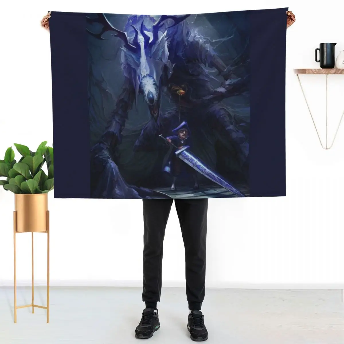 

Bloodborne Throw Blanket Shaggy Furry Soft Blanket for Bedroom Living Room