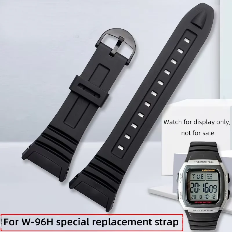 

For Casio W-96H Watch Strap Accessories W-96H-1AV W-96H-9AVPU Silicone Bracelet Special Interface Men Sport Wristband