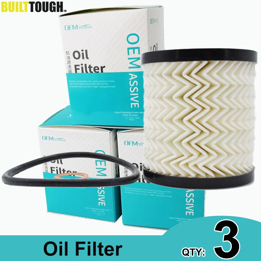 QTY 3, Oil Filters 11427622446 For Citroen C2 Ford Focus III Mondeo Peugeot 206 308 807 Volvo C70 S40 Land Rover Discovery Sport