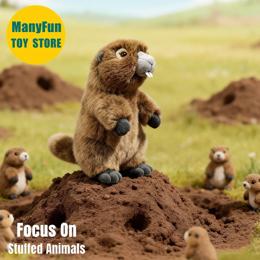 

Marmot Plush Toy Bobac Beaver Plushie Groundhog Peluche Lifelike Groundhog Stuffed Animal Simulation Doll Toys
