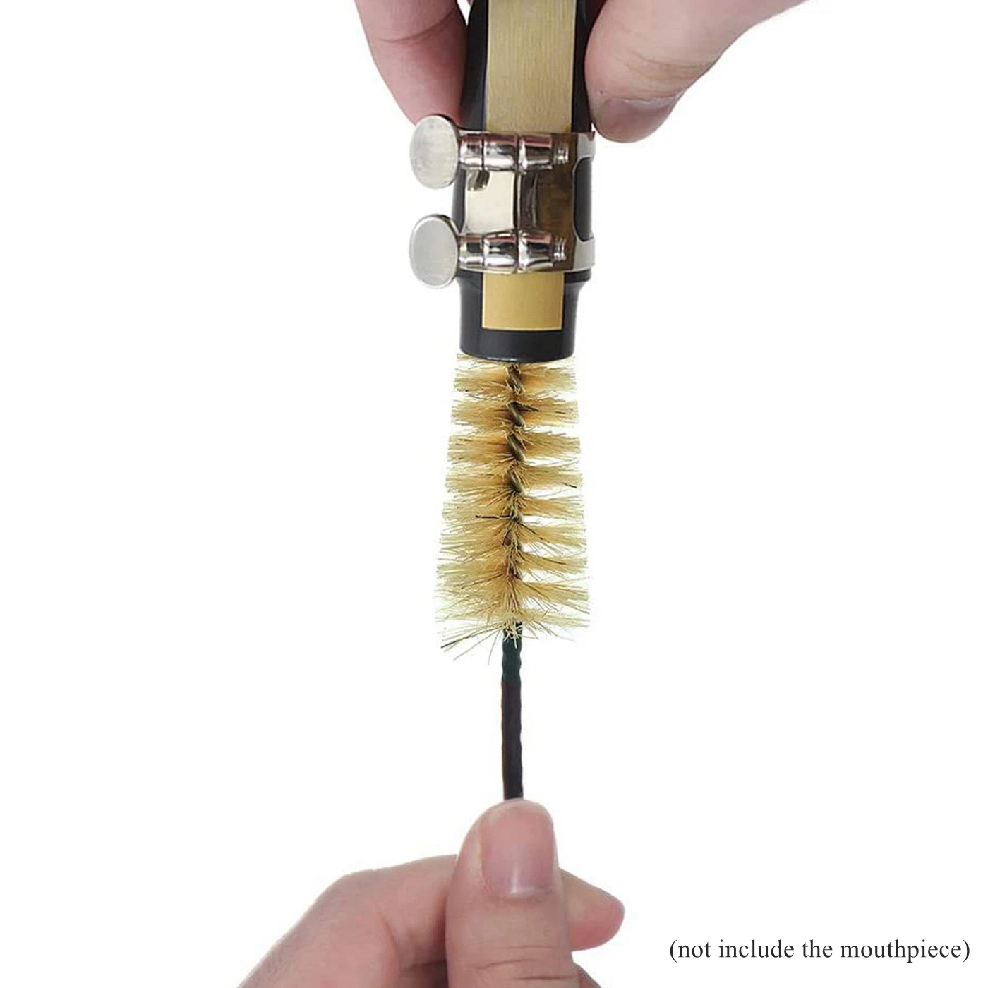 Natural Bristles Saxophone Clarinet Universal Mouthpiece Cleaning Brush Multifuntional Saxophone Cleaning Tool