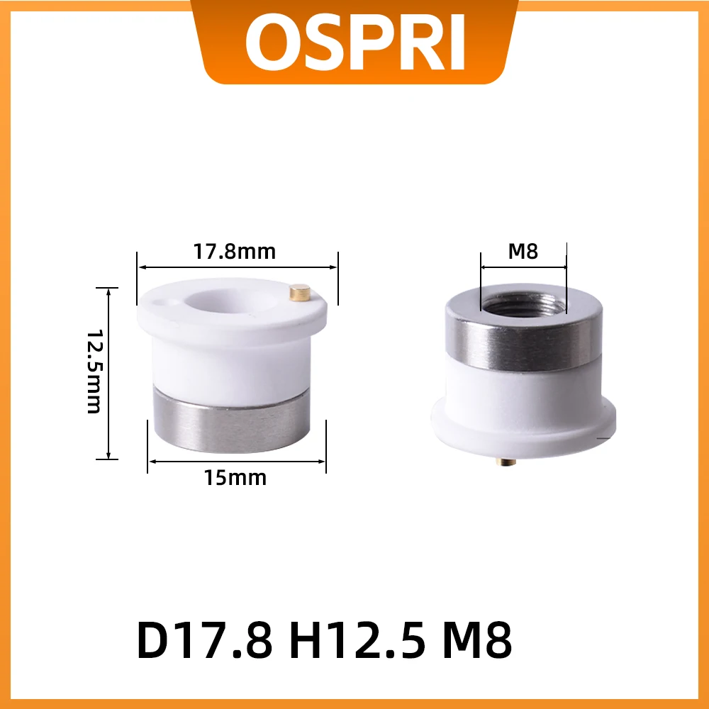 Ospri Laser céramique D17.8 M8 D21.4 M8 D41 M11 D21.5 M8 pour tête de découpe Laser Ospri LC20 LC40 LC80 LC218